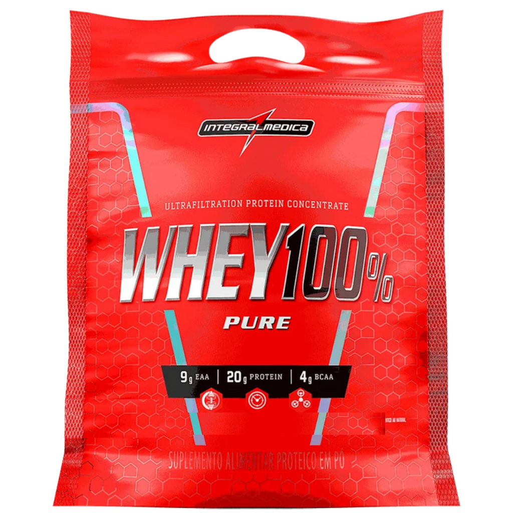 Whey Protein 100% Concentrado Integral Médica 900g – 21g de Proteína por Dose