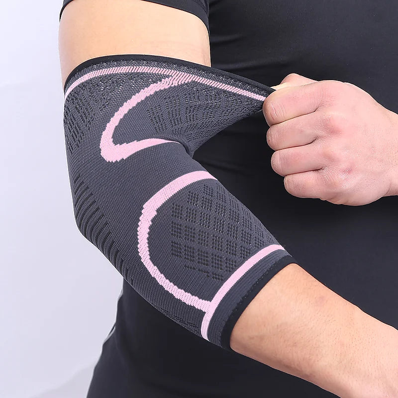 Cotoveleira Elástica Esportiva Almofadada – Nylon e Spandex, M ao XL, Absorve Suor