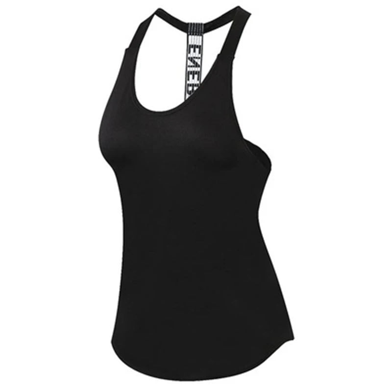 Top Regata Cavada para Musculação Feminina – Algodão e Poliéster, Yoga