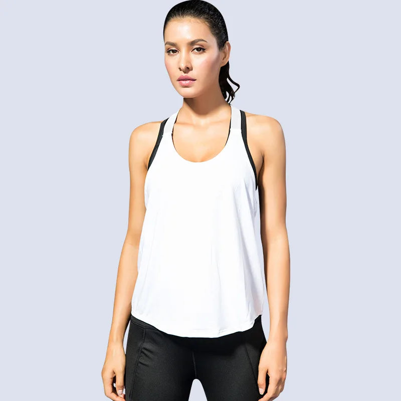 Top Regata Cavada para Musculação Feminina – Algodão e Poliéster, Yoga