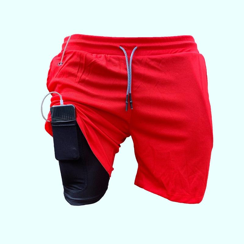 Calção, Romacci Calções de corrida 2 em 1 para homem com toalha de secagem rápida - Bora Pro Treino