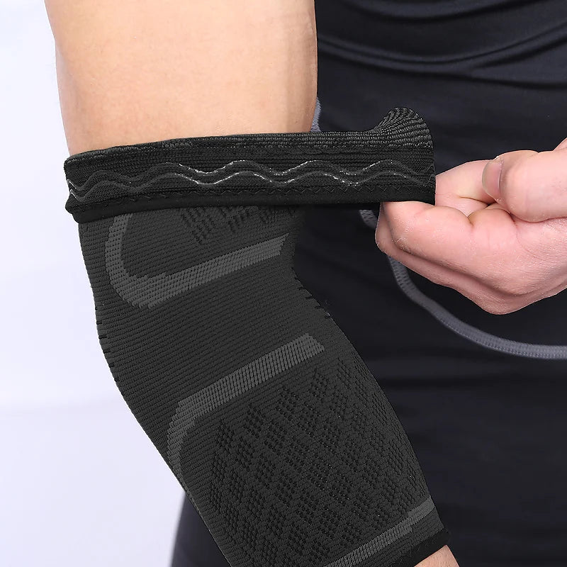 Cotoveleira Elástica Esportiva Almofadada – Nylon e Spandex, M ao XL, Absorve Suor