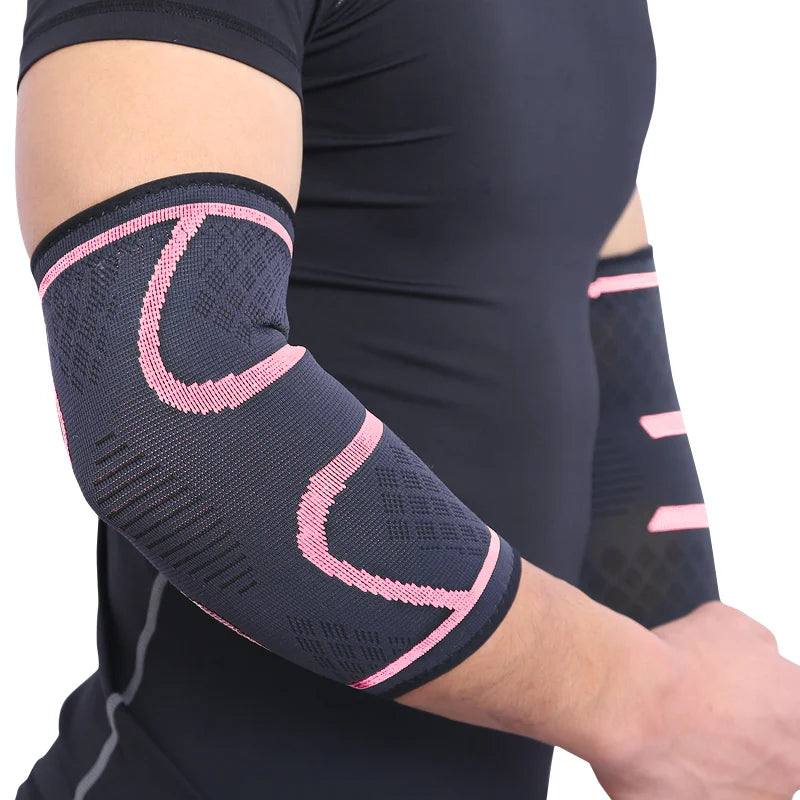 Cotoveleira Elástica Esportiva Almofadada – Nylon e Spandex, M ao XL, Absorve Suor