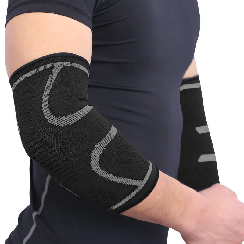 Cotoveleira Elástica Esportiva Almofadada – Nylon e Spandex, M ao XL, Absorve Suor
