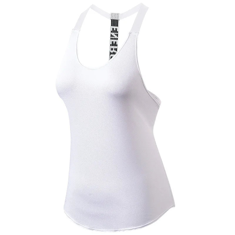 Top Regata Cavada para Musculação Feminina – Algodão e Poliéster, Yoga