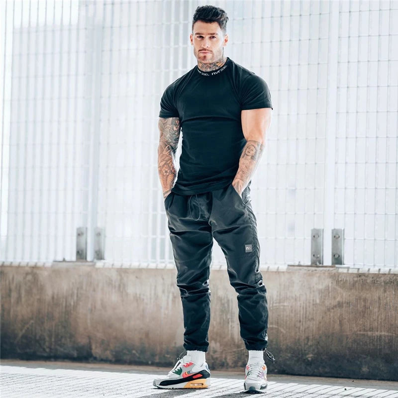 Camiseta Masculina Fitness Slim Fit – Algodão, Estampa, M ao XXXL
