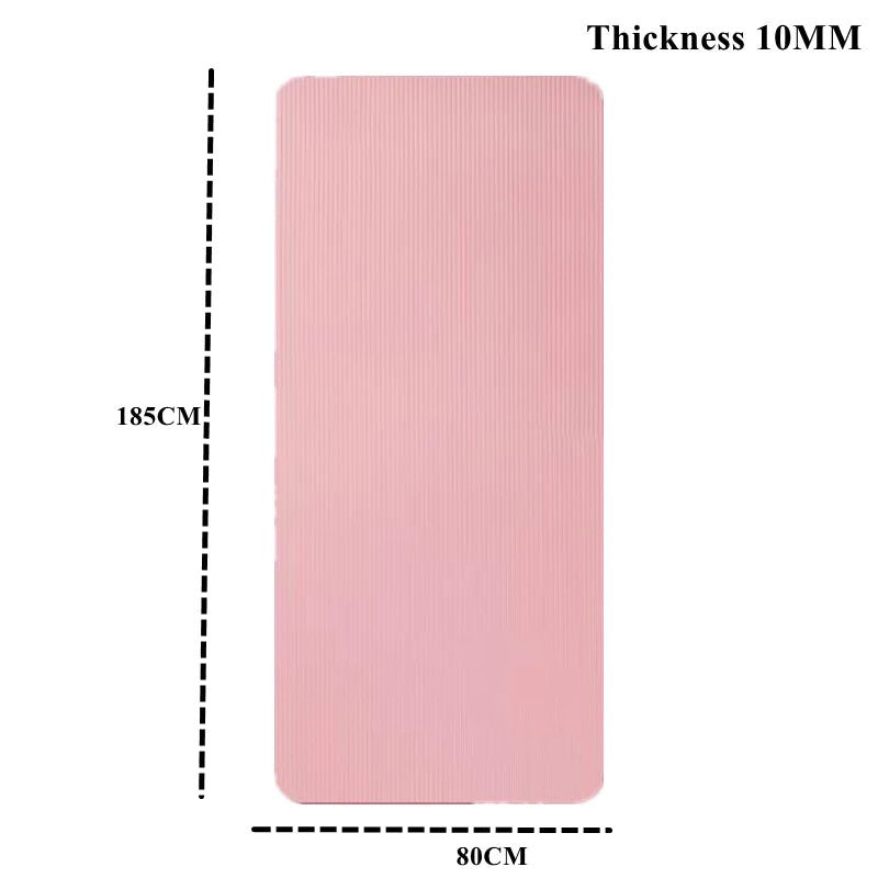 Tapete de Ginástica para Yoga e Pilates – Nitrila 185x90x1cm, Espesso e Antiderrapante