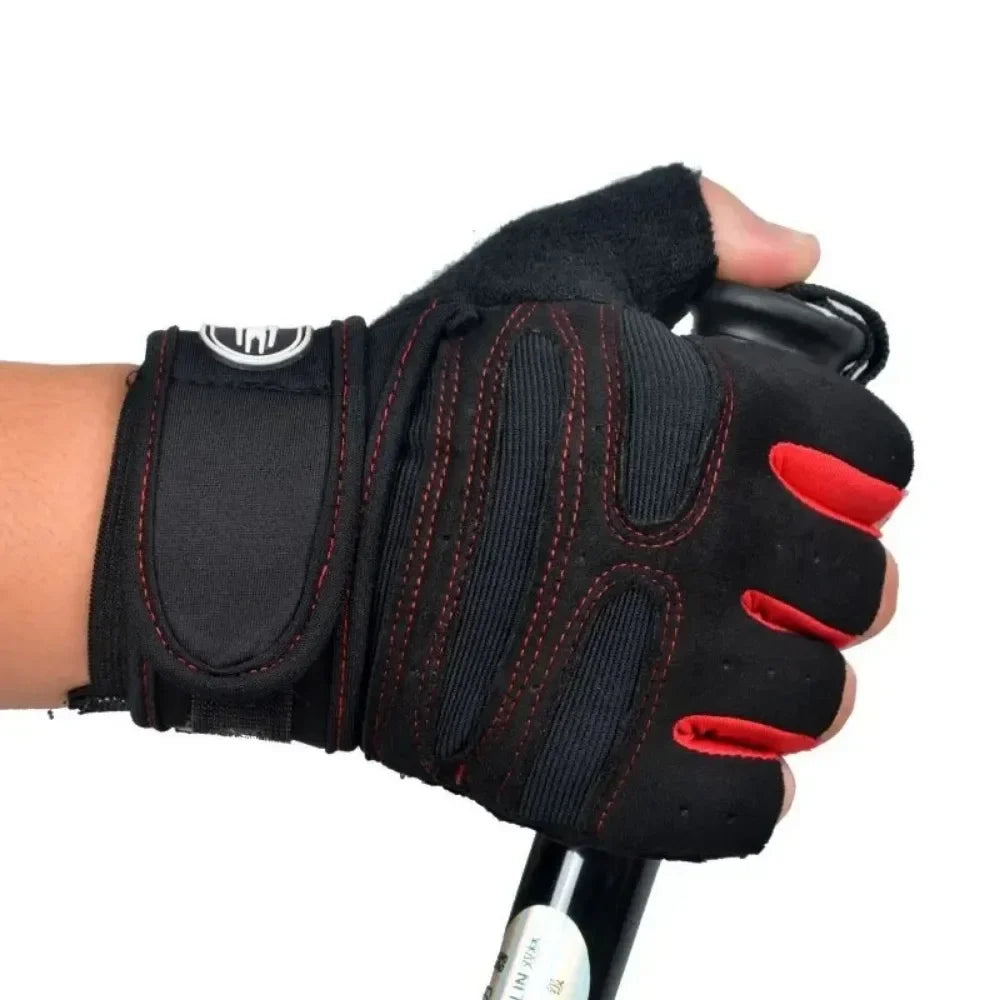 Luvas de Treino Unissex Meio Dedo – Antiderrapante, Para Musculação e Ciclismo