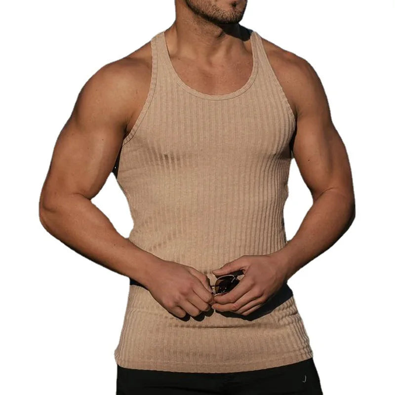 Regata Masculina em Malha Corte I – Poliéster e Spandex, Treino e Casual