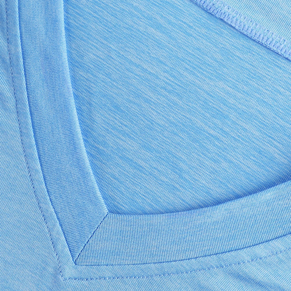Top Esportivo Decote em V com Pregas Manga Curta – Poliéster e Spandex, 5 Cores, S ao XL