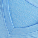 Top esportivo com decote em V e pregas, manga curta, solto, cor sólida, para corrida e exercício físico, 5 cores, roupa de ginástica