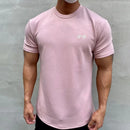Camiseta esportiva masculina para academia - fitness largas de manga curta