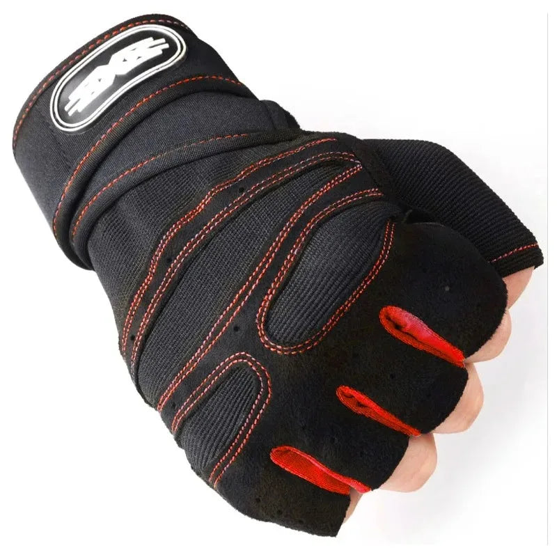 Luvas de Treino Unissex Meio Dedo – Antiderrapante, Para Musculação e Ciclismo