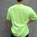 Camiseta de alta qualidade para academia Camiseta masculina folgada com estampa para treinos