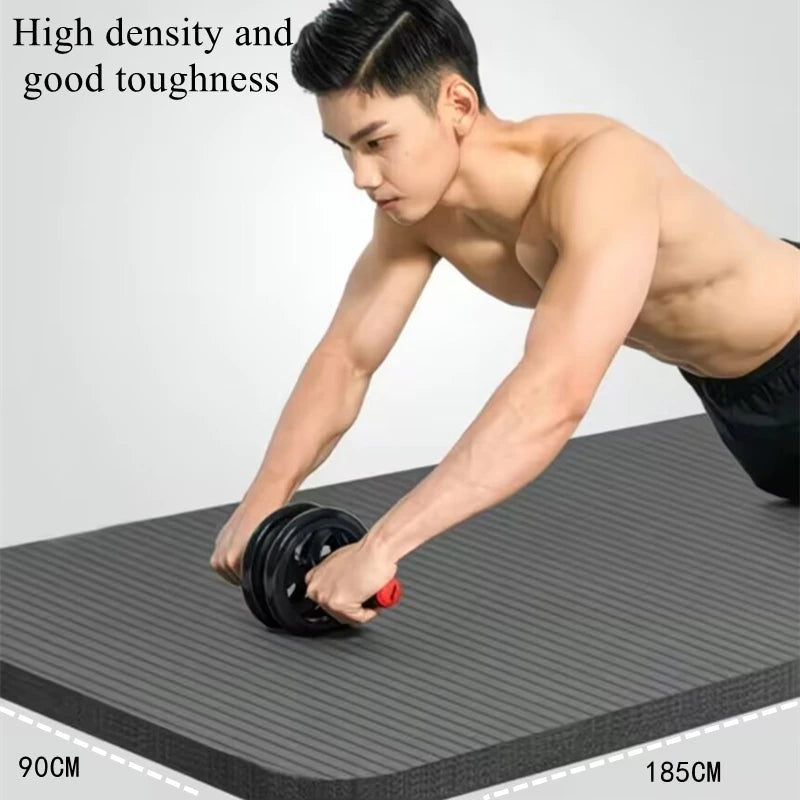 Tapete de Ginástica para Yoga e Pilates – Nitrila 185x90x1cm, Espesso e Antiderrapante