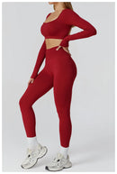 Camiseta esportiva sem costura para musculação feminina - secagem rápida