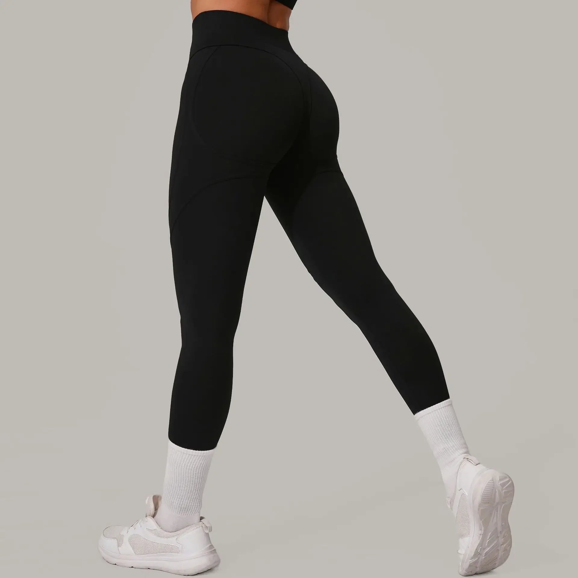 Top Manga Curta + Calça Cintura Alta Yoga – Nylon e Spandex, S ao L