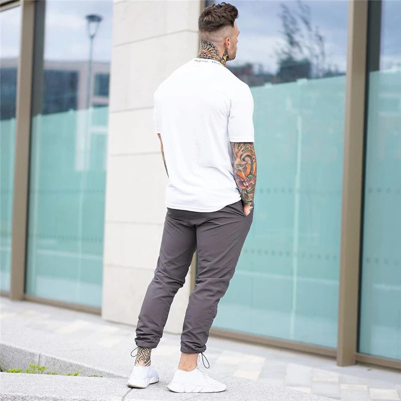 Camiseta Masculina Fitness Slim Fit – Algodão, Estampa, M ao XXXL