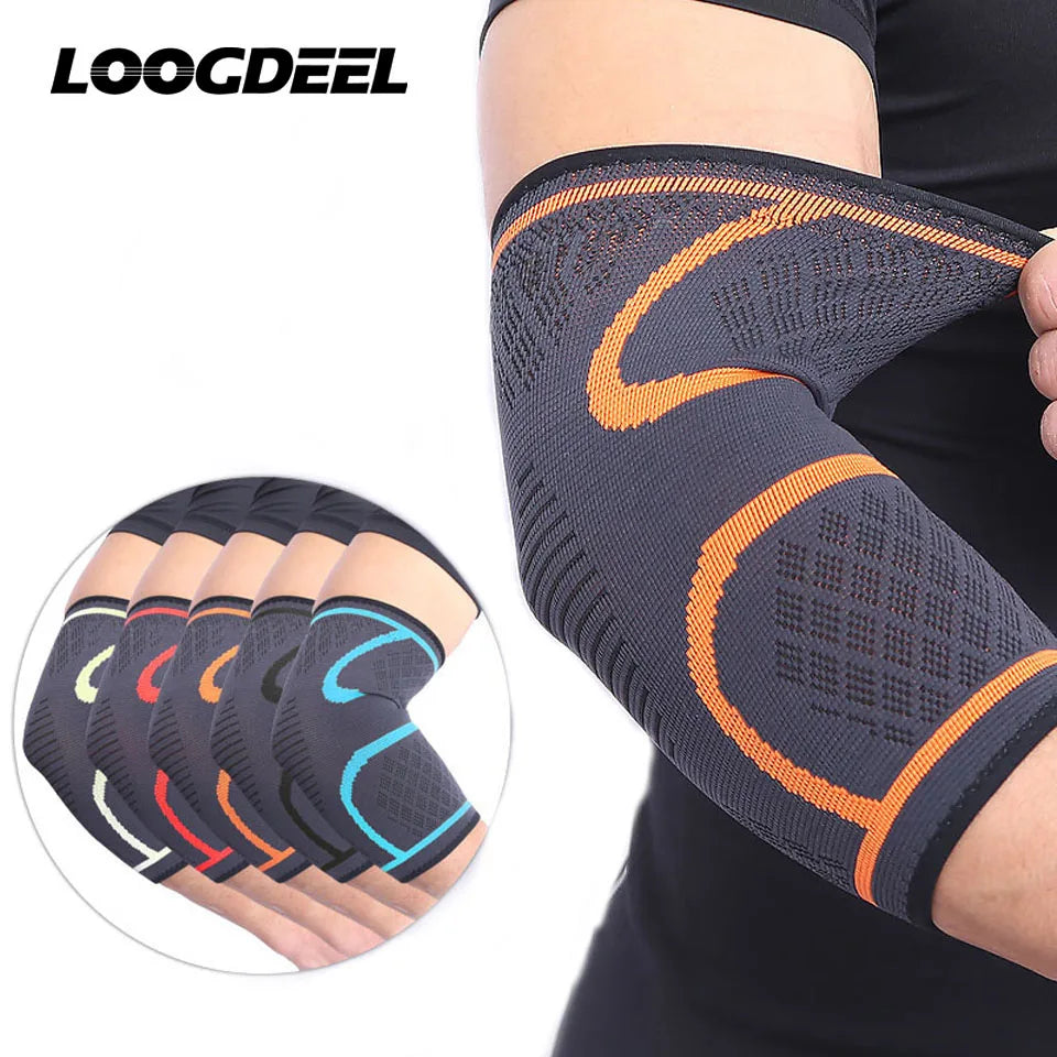 Cotoveleira Elástica Esportiva Almofadada – Nylon e Spandex, M ao XL, Absorve Suor