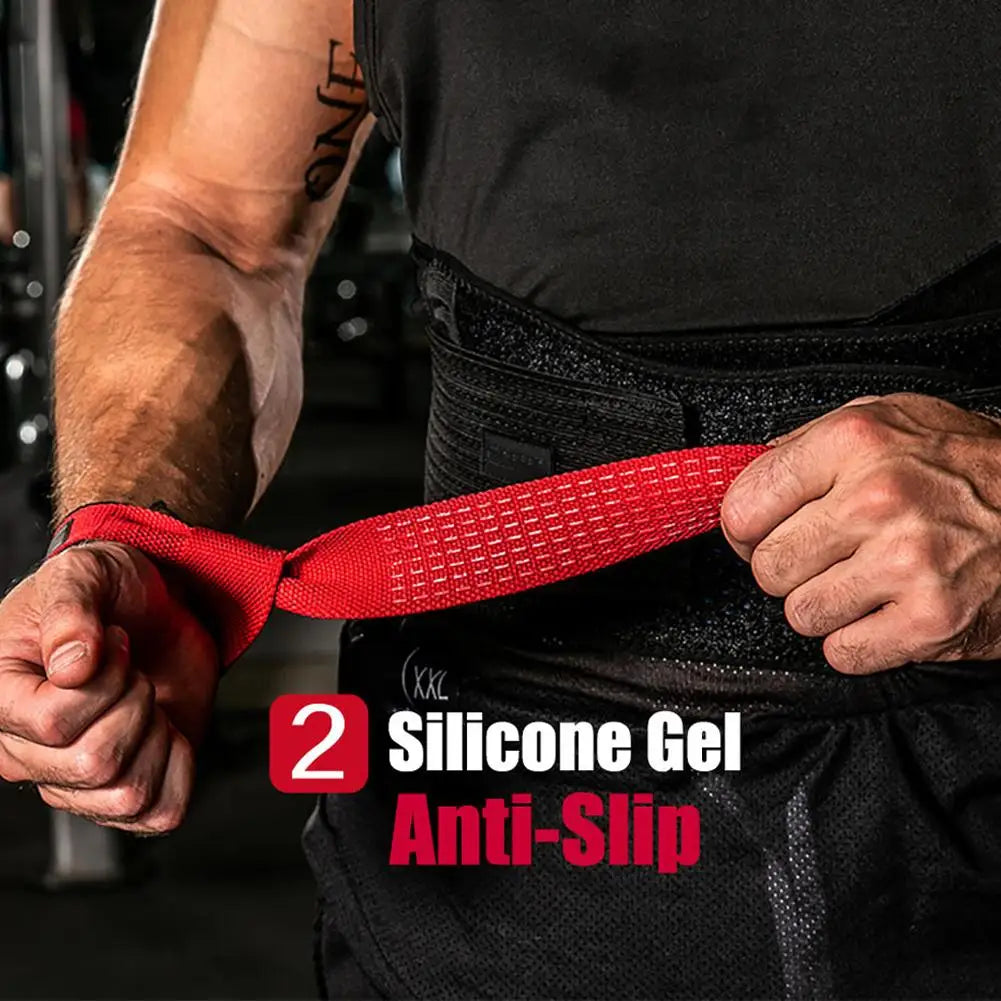 Straps Anti-Slip para Musculação e Crossfit – Silicone Antiderrapante, 55cm