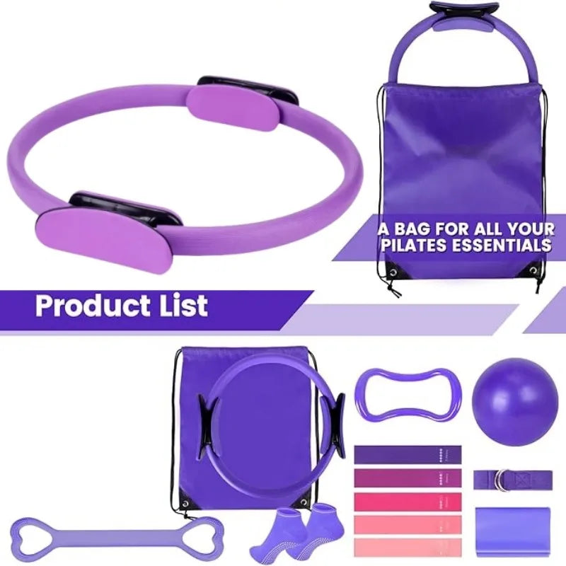 Conjunto de Ginástica e Yoga com 13 Peças – Kit Completo para Treino