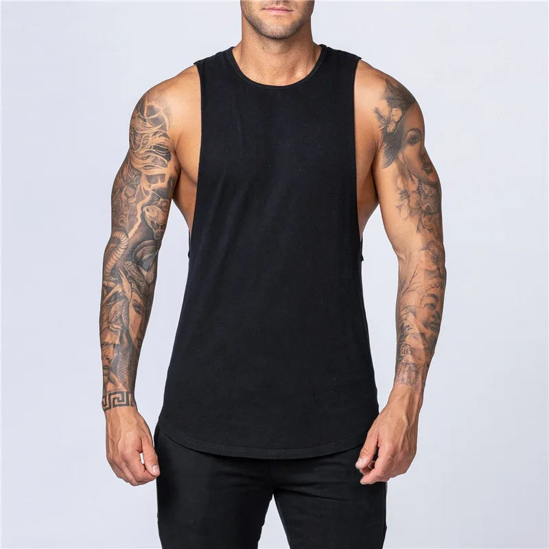 Regata de Algodão Cavada para Treino e Musculação – S ao XXXL