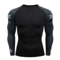 Camiseta Manga Longa de Compressão Esportiva – Poliéster, Gola Redonda, Unissex