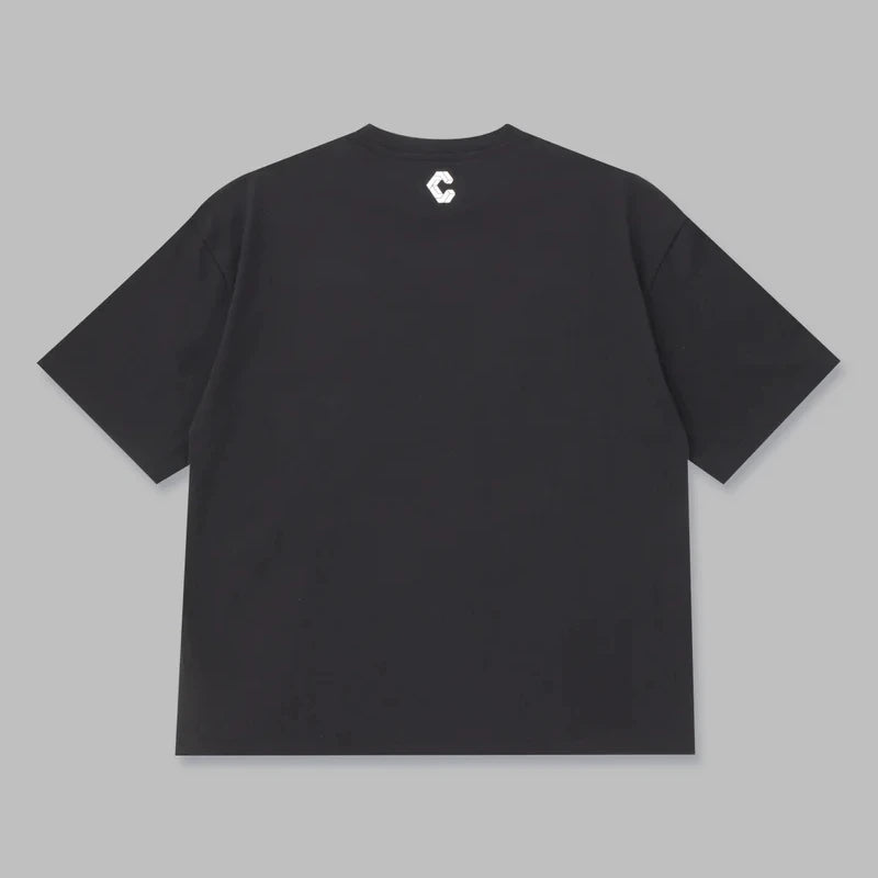 Camiseta Masculina Oversized Folgada de Algodão – Estampa Lettering, Fitness