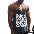 Regata "No Pain No Gain" para Academia – Poliéster 3D Print, XS ao 6XL