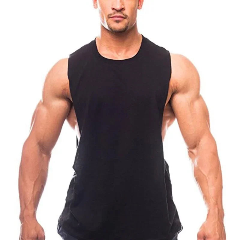 Regata de Algodão Masculina para Academia – 6 Cores, M ao XXL