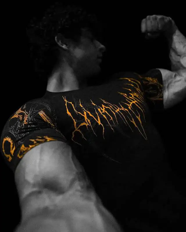 Camiseta de Treino com Compressão e Secagem Rápida – Poliéster 3D, XS ao XL