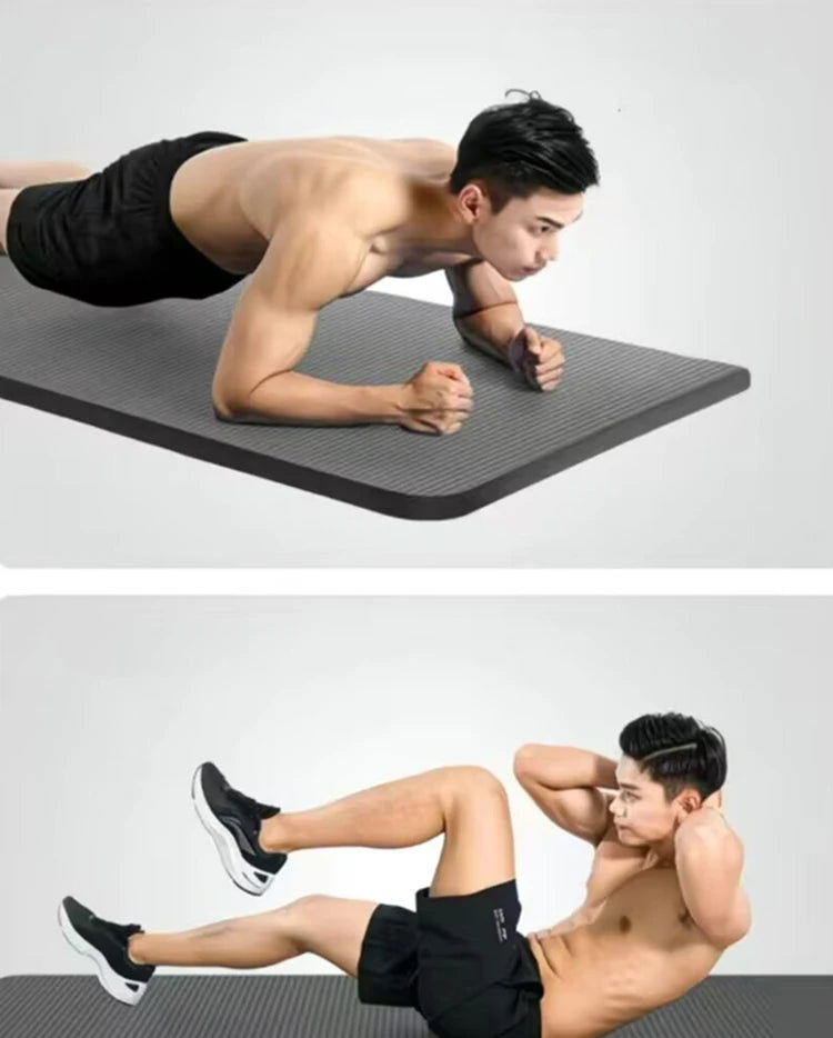 Tapete de Ginástica para Yoga e Pilates – Nitrila 185x90x1cm, Espesso e Antiderrapante