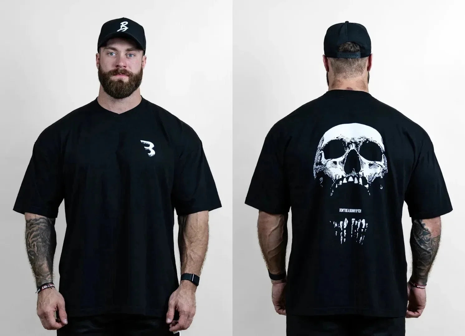 Camiseta Chris Bumstead Raw Oversized para Academia – Poliéster, M ao 5XL