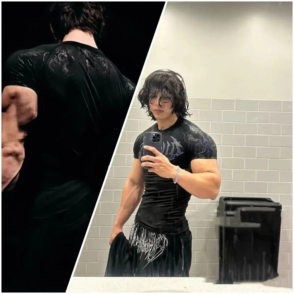 Camiseta de Treino com Compressão e Secagem Rápida – Poliéster 3D, XS ao XL