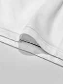 Camiseta de alta qualidade com letras impressas, confortável e respirável, com gola redonda, para esportes ao ar livre