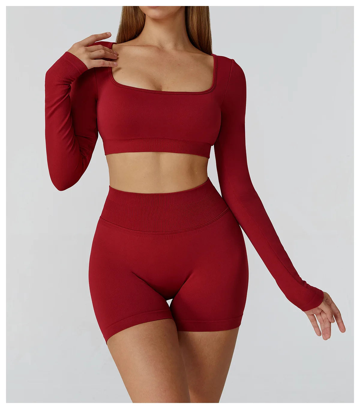 Camiseta Esportiva Sem Costura Feminina – Nylon e Spandex, Secagem Rápida, S ao XL