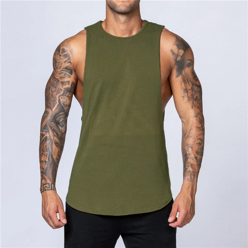Regata de Algodão Cavada para Treino e Musculação – S ao XXXL