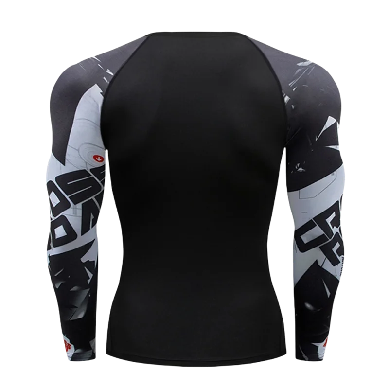Camiseta Manga Longa de Compressão Esportiva – Poliéster, Gola Redonda, Unissex