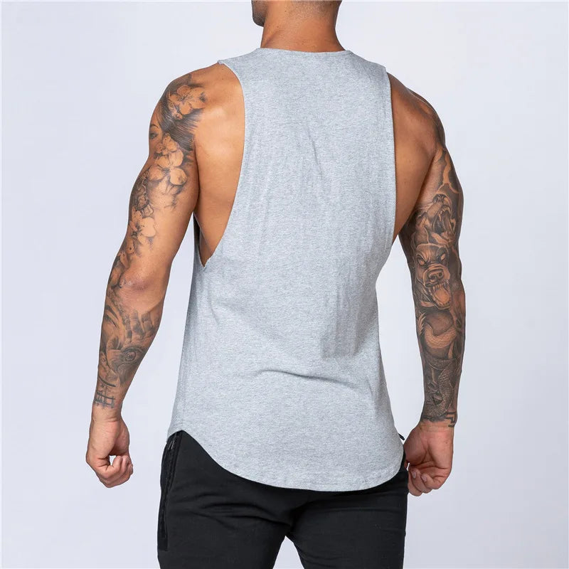 Regata de Algodão Cavada para Treino e Musculação – S ao XXXL