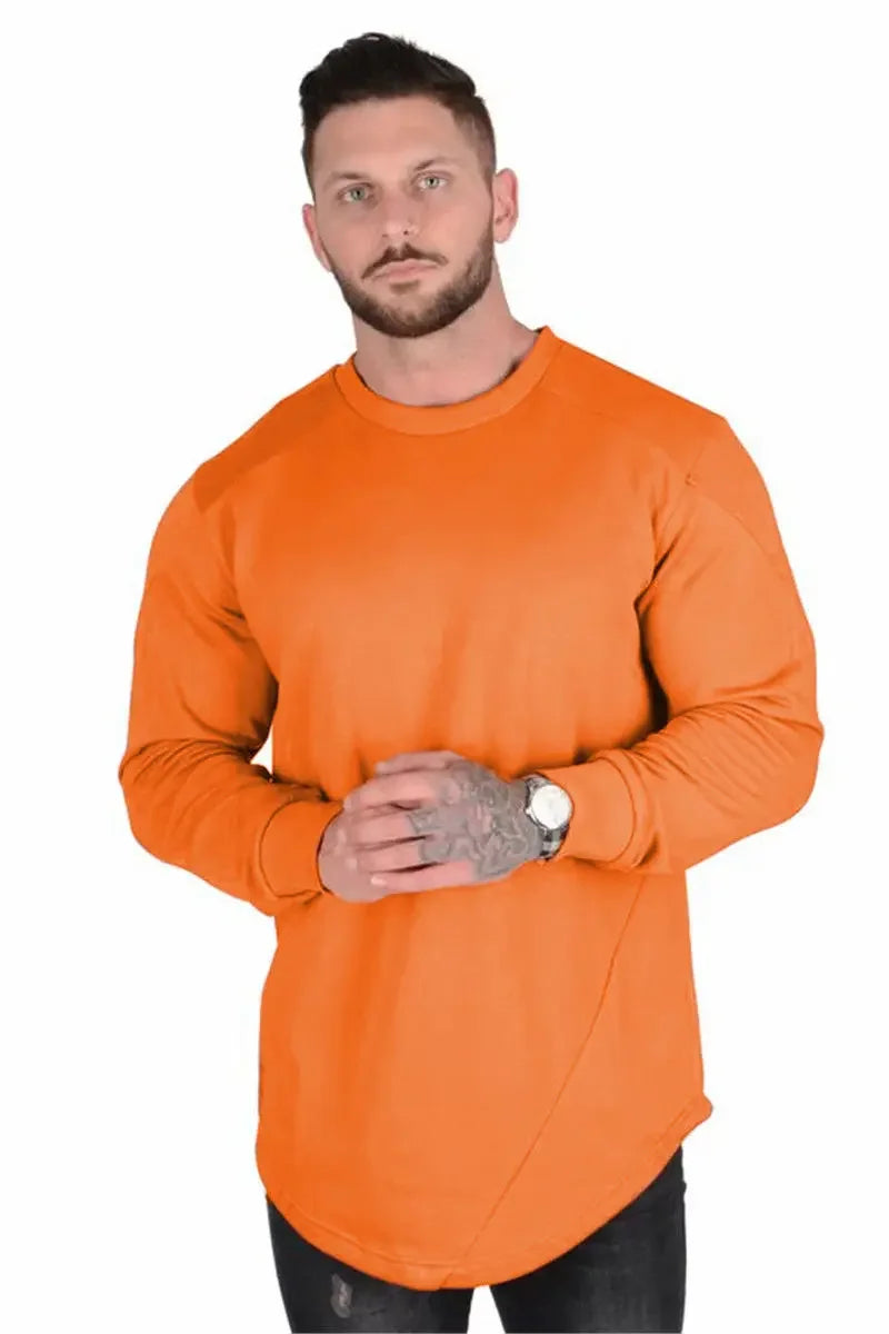 Camiseta Manga Longa para Treino e Musculação – Algodão e Poliéster, Respirável