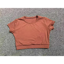 Top de manga curta Calças sem acolchoamento Cintura alta Calças que realçam os quadris - para atividades ao ar livre