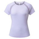 Camiseta esportiva feminina de verão para tênis, ginástica, corrida, treinamento físico, golfe, ioga, secagem rápida e respirável