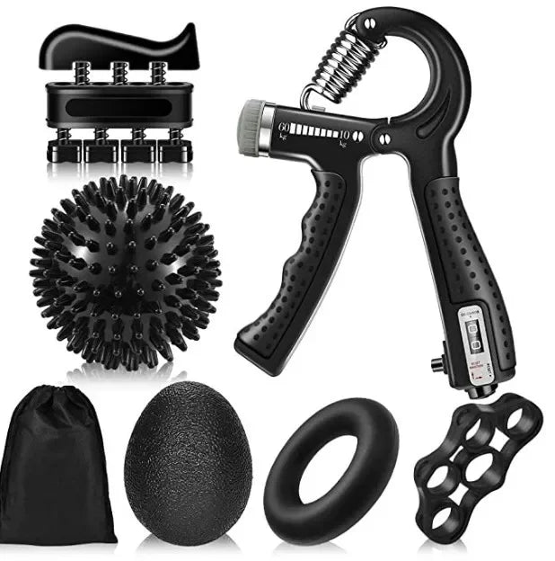 Kit Exercitador de Dedos e Antebraços com Pinça e Bola – Fortalecimento e Recuperação