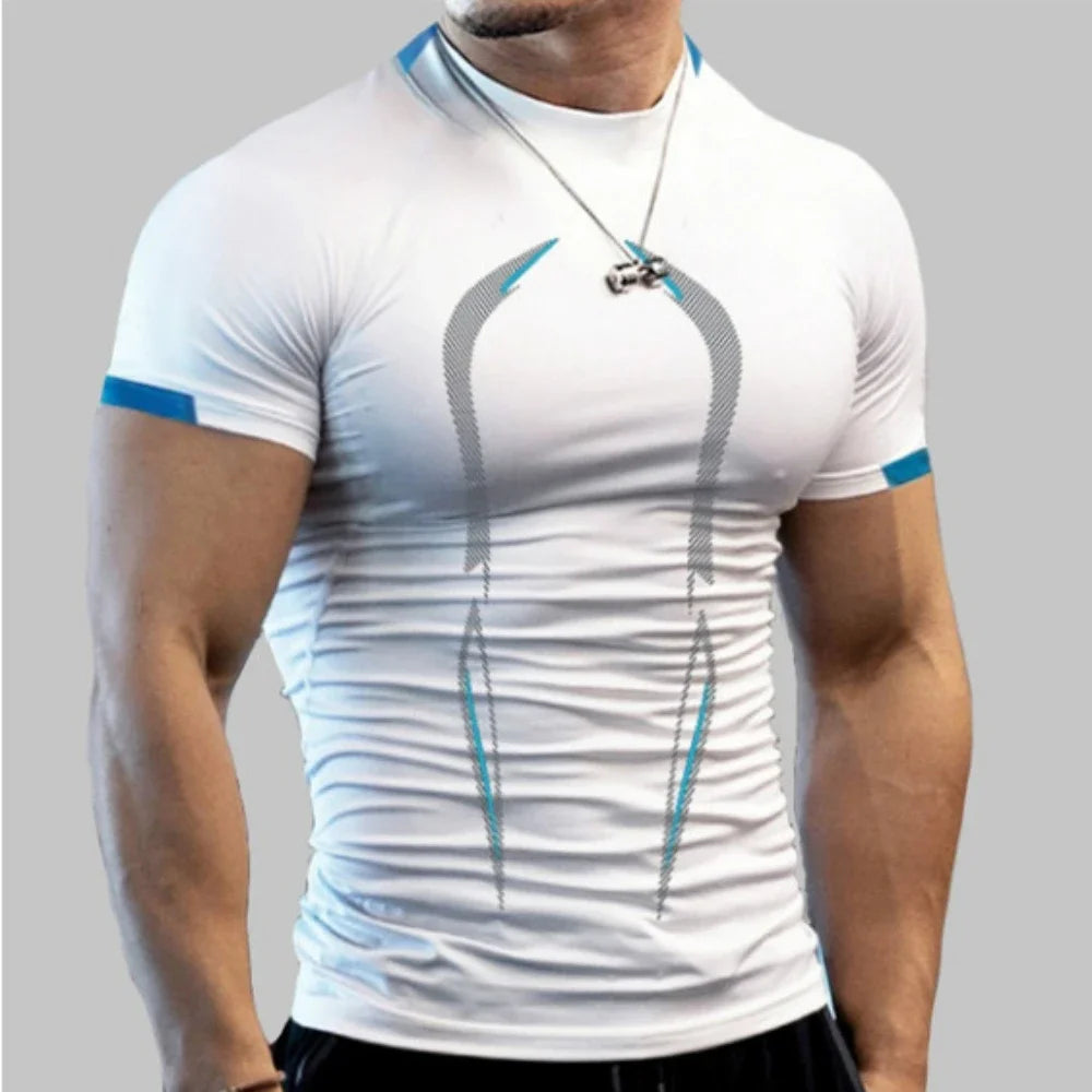 Camiseta Masculina Respirável para Academia e Corrida – Poliéster Dry Fit, M ao 5XL