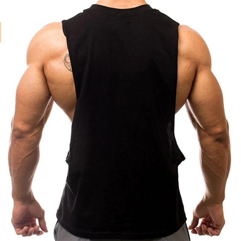 Regata Cavada para Treino e Musculação Masculina – Algodão, M ao XXL
