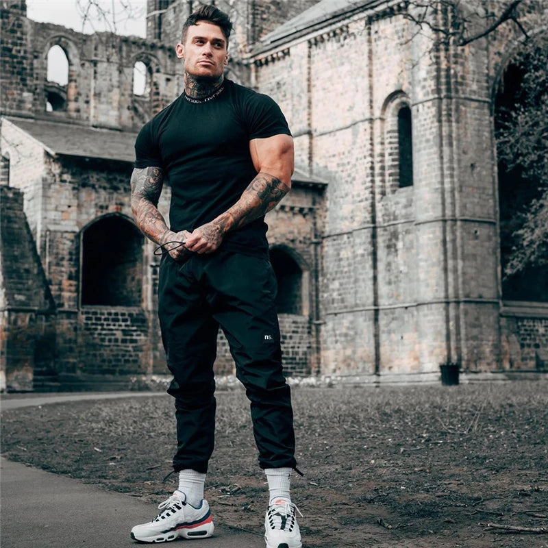 Camiseta Masculina Fitness Slim Fit – Algodão, Estampa, M ao XXXL
