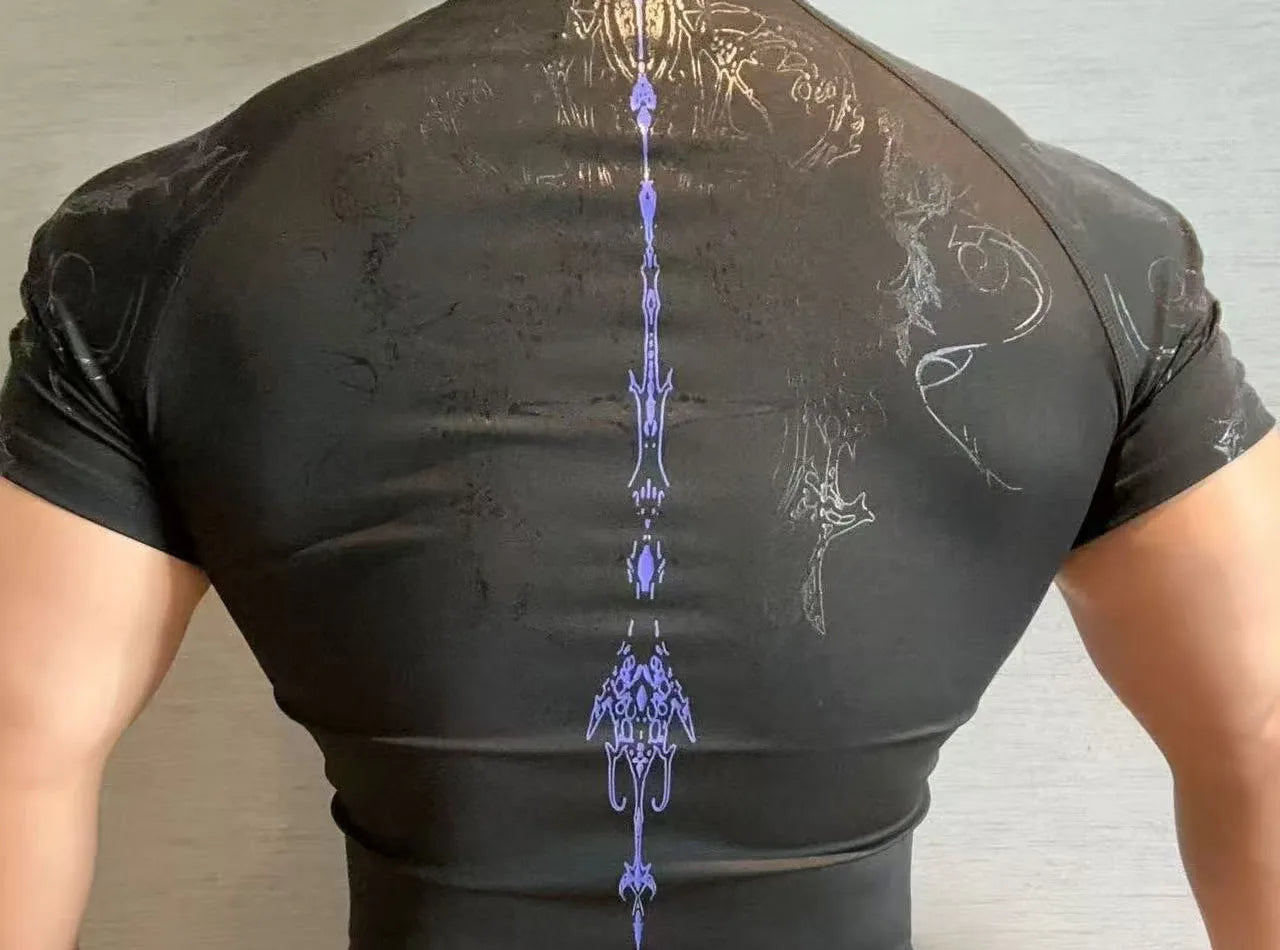 Camiseta de Treino com Compressão e Secagem Rápida – Poliéster 3D, XS ao XL