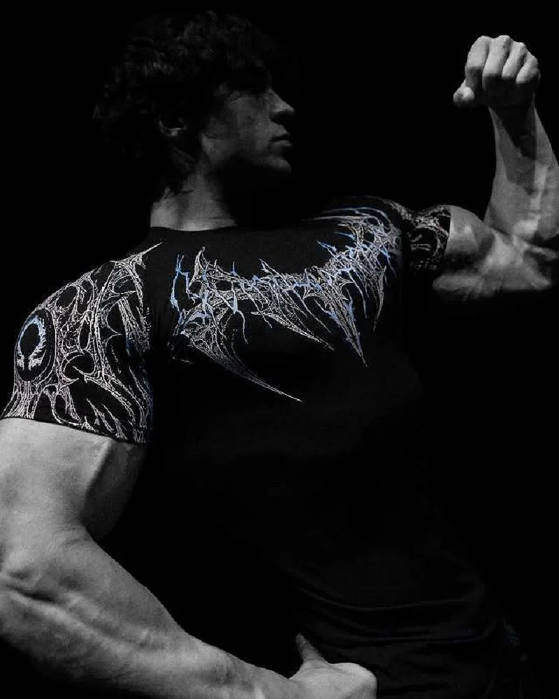 Camiseta de Treino com Compressão e Secagem Rápida – Poliéster 3D, XS ao XL