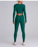 Camisas de manga comprida e decote quadrado para mulheres Tops de ioga Top de treino