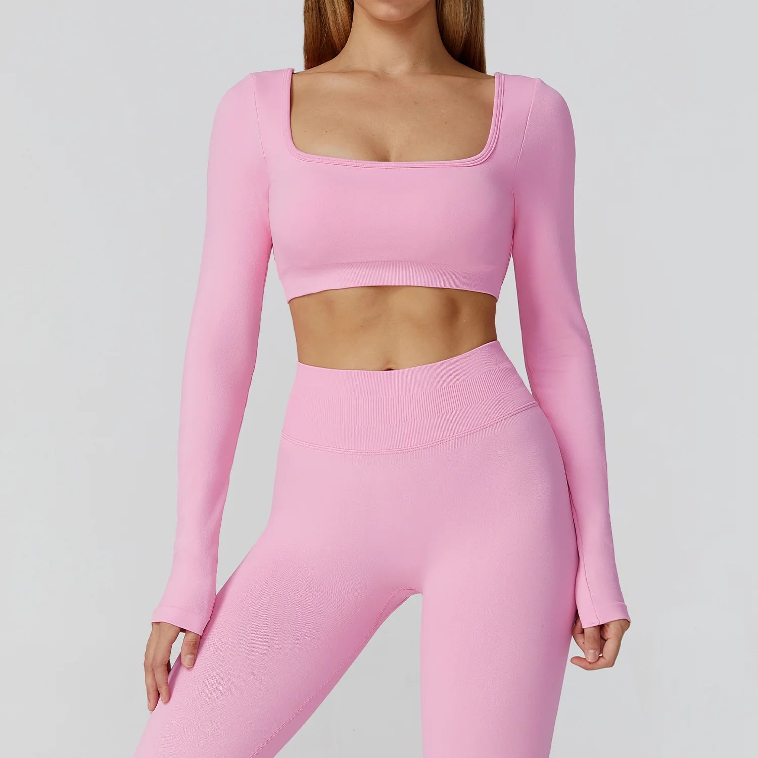 Camiseta Esportiva Sem Costura Feminina – Nylon e Spandex, Secagem Rápida, S ao XL